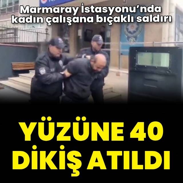 Marmaray istasyonunda bıçaklı saldırı
