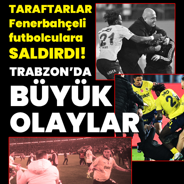 Trabzonsporlu taraftarlar sahaya girdi