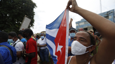Küba'da "elektrik ve gıda" protestosu