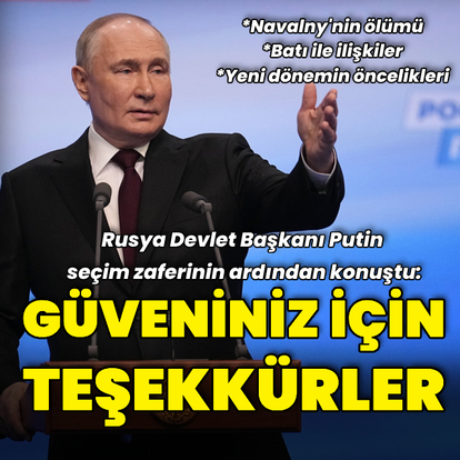Rusya 5. kez Putin dedi: "Desteğiniz ve güveniniz için teşekkürler"