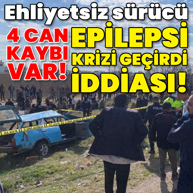 Otomobil otobüs durağına daldı! 4 can kaybı var