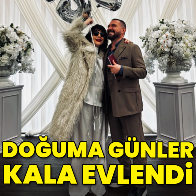 Doğuma günler kala evlendi