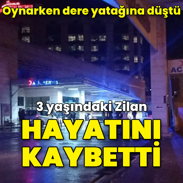 Oynarken dere yatağına düşen Zilan öldü