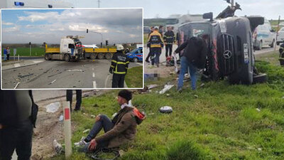 TIR ile minibüs çarpıştı! İlk belirlemeye göre 5 ölü!