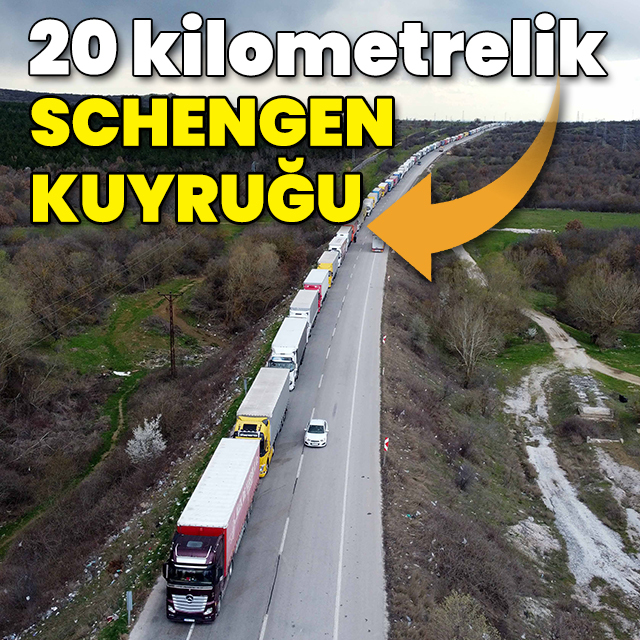 Sınırda kilometrelerce Schengen kuyruğu