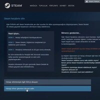 Steam hesabı nasıl silinir?