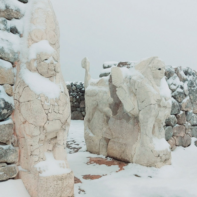  8 bin yıllık Hattuşa'da beyaz manzara