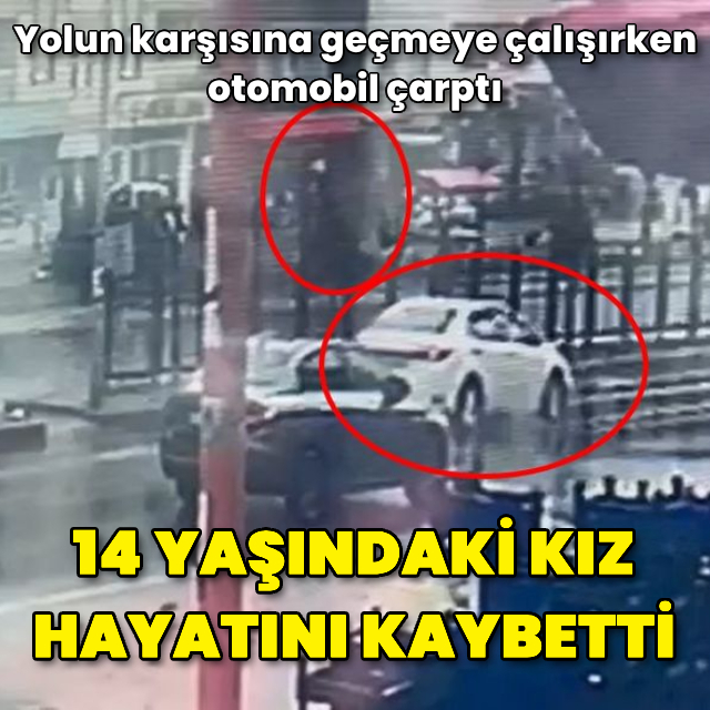 Yolun karşısına geçmeye çalışan kıza araba çarptı