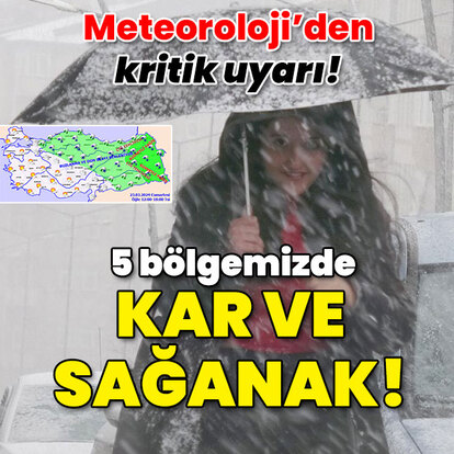 Meteoroloji'den kritik uyarı! 5 bölgede kar ve sağanak!