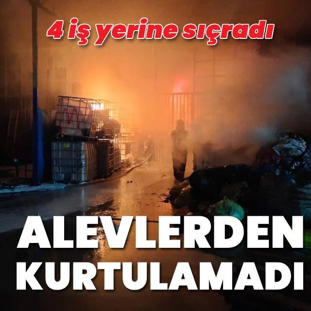 Sanayi sitesinde yangın!