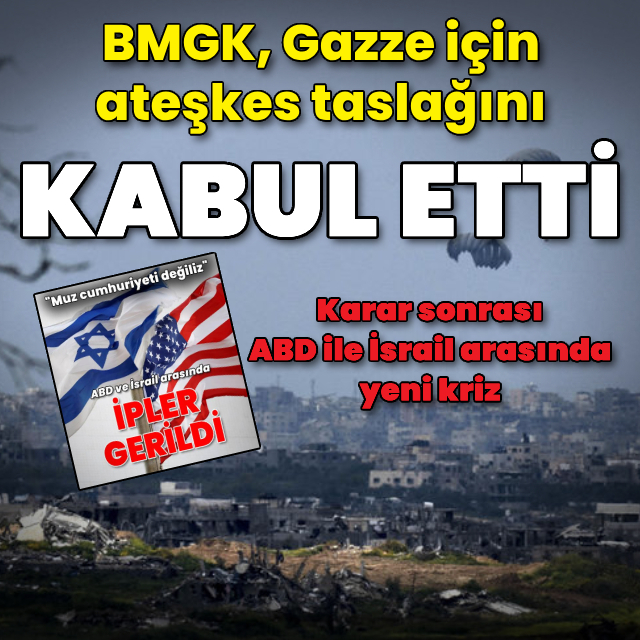 Gazze'de ateşkes tasarısı kabul edildi