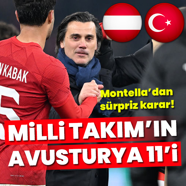 Milli Takım'ın Avusturya 11'i