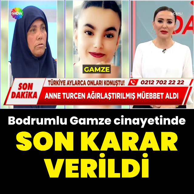 Bodrumlu Gamze cinayetinde son karar verildi!