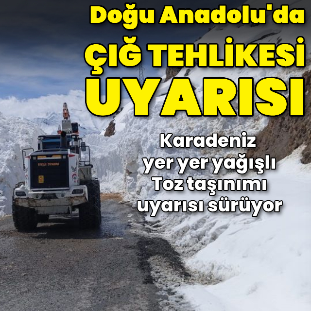 Karadeniz'de sağanak, toz taşınımı ve çığ tehlikesi uyarısı