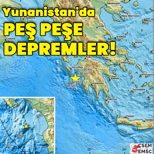 Yunanistan'da peş peşe depremler!