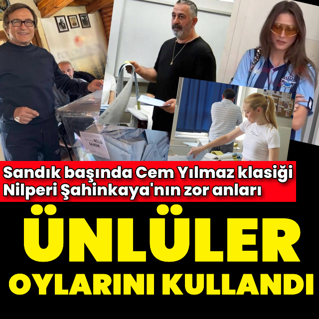 Ünlüler oylarını kullandı