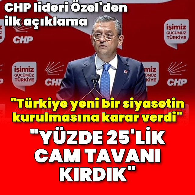 Özgür Özel'den zafer konuşması
