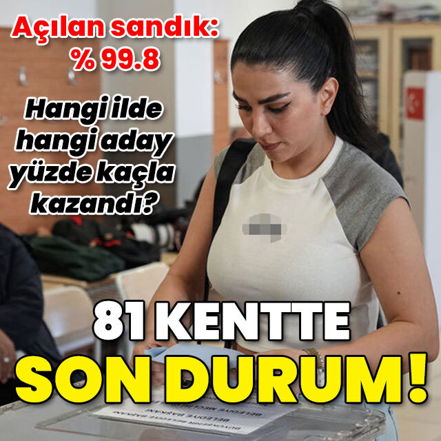 Açılan sandık: % 99.8... 81 kentte son durum!