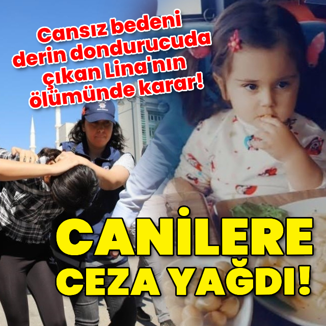 Cansız bedeni derin dondurucuda çıkan Lina'nın ölümünde karar!