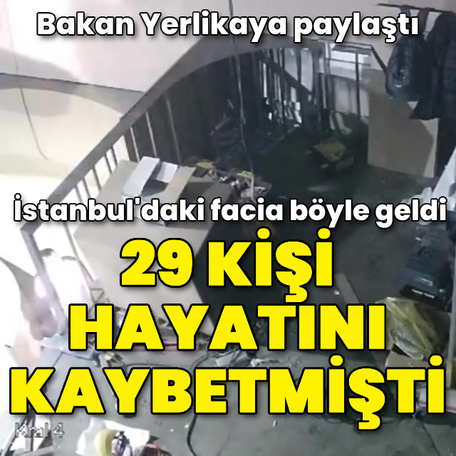 Bakan Yerlikaya yangın anını paylaştı