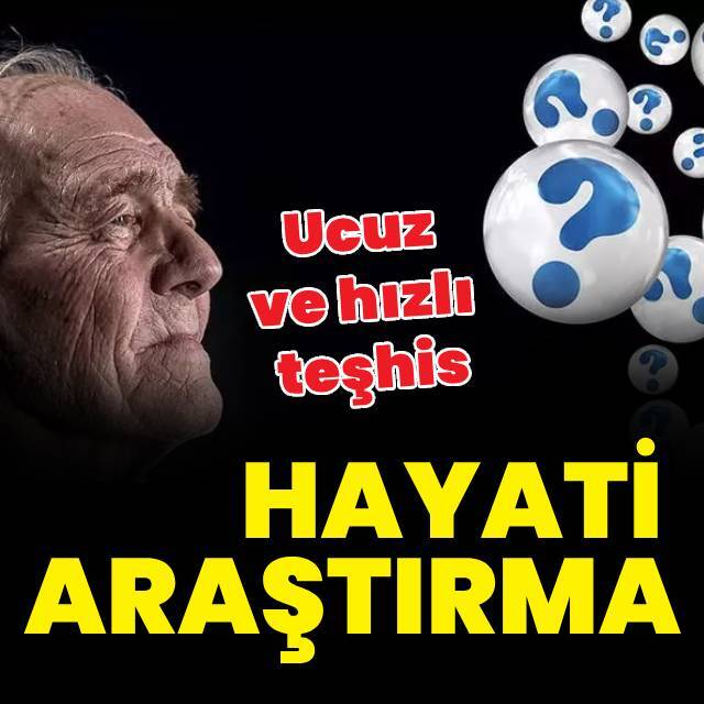 Alzheimer için ucuz ve hızlı teşhis