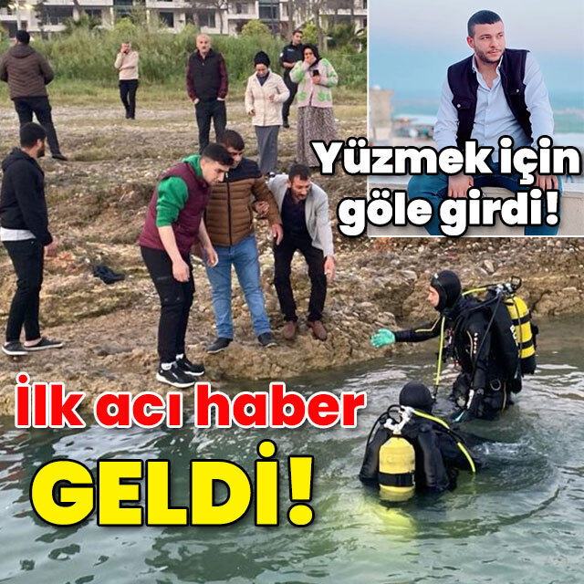 Yüzmek için göle girdi! İlk acı haber geldi!