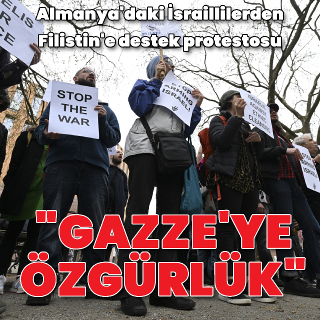 İsraillilerden Filistin'e destek protestosu