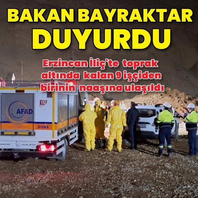 Erzincan'da 1 işçiye ulaşıldı