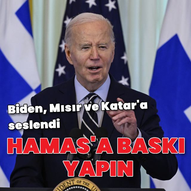 Mısır ve Katar'a "Hamas'a baskı yapın" dedi