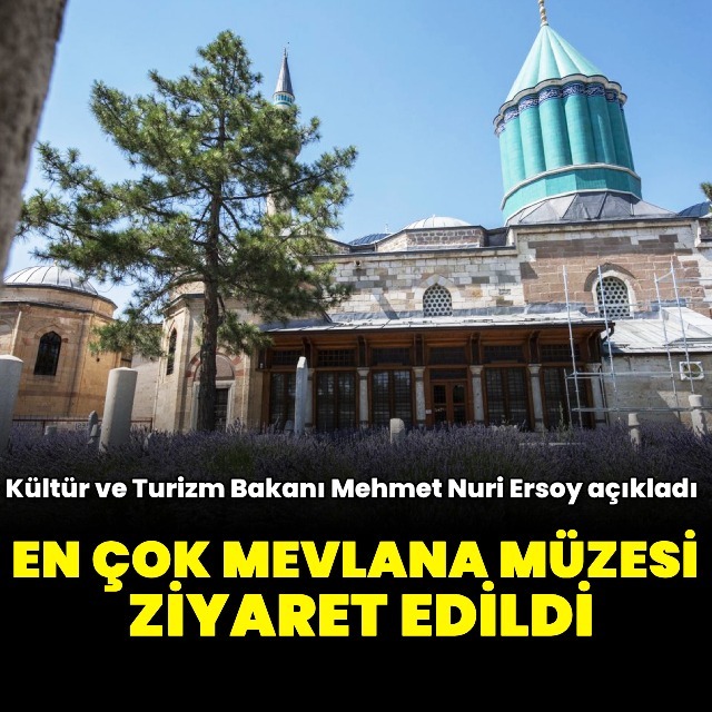 En çok Mevlana Müzesi ziyaret edildi