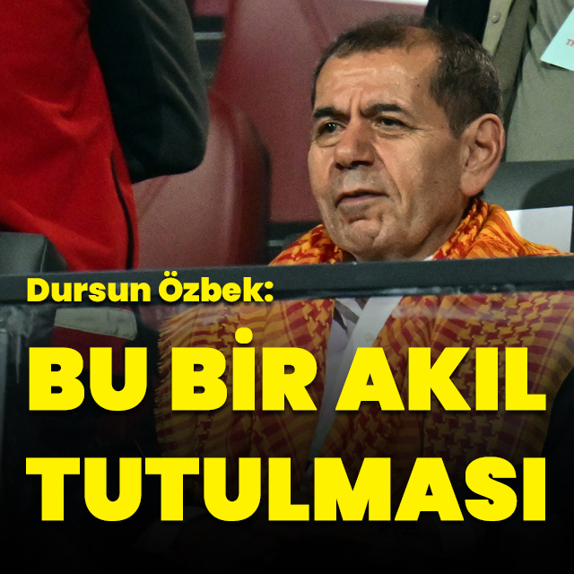 Dursun Özbek: Bu bir akıl tutulması