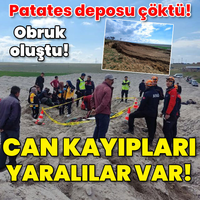 Niğde'de patates deposu göçtü! Can kayıpları var!