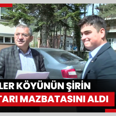 Şirinler köyünün şirin muhtarı mazbatasını aldı