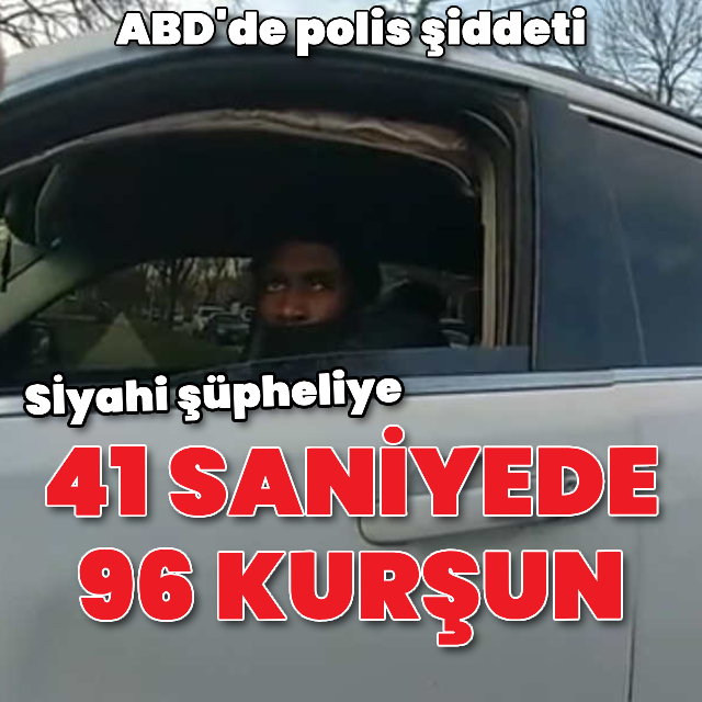 Siyahi şüpheliye 41 saniyede 96 kurşun