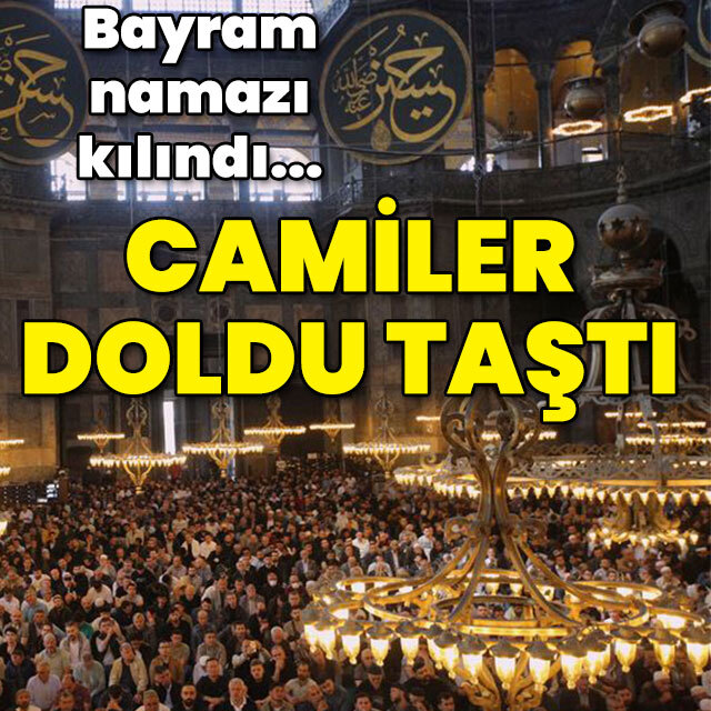 Bayram namazı kılındı... Camiler doldu taştı
