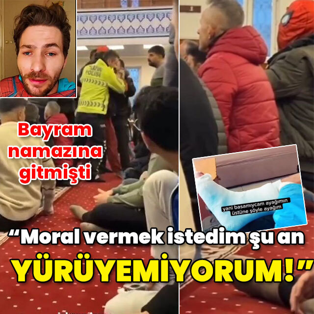 Bayram namazına gitmişti... "Moral vermek istedim şu an yürüyemiyorum!"