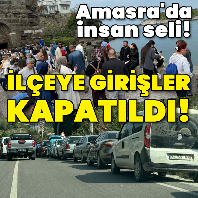 Amasra'da yoğunluk! İlçeye girişler kapatıldı