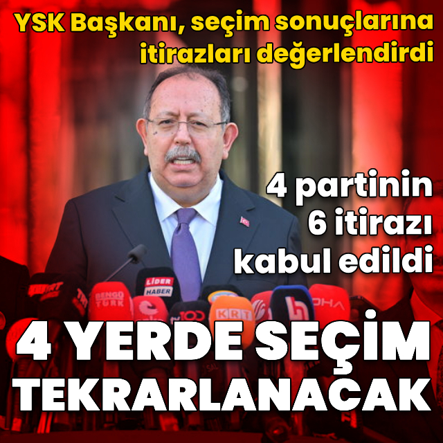 4 yerde seçim yenilenecek