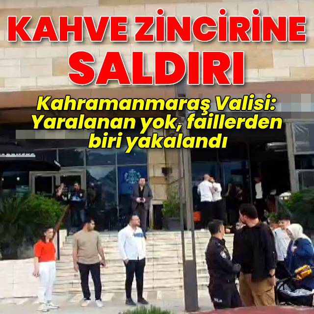 Kahve zincirine silahlı ve taşlı saldırı
