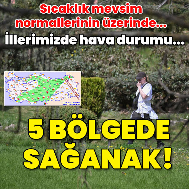 Meteoroloji'den kritik uyarı! 5 bölgede sağanak!