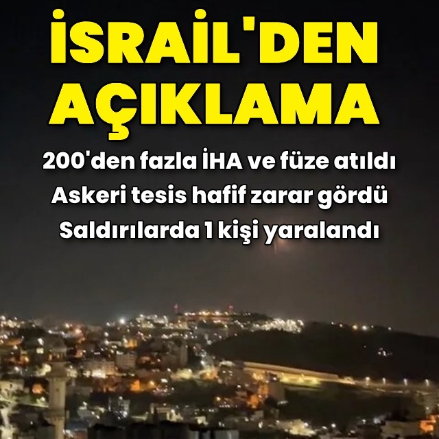 İsrail: Saldırılarda 1 kişi yaralandı