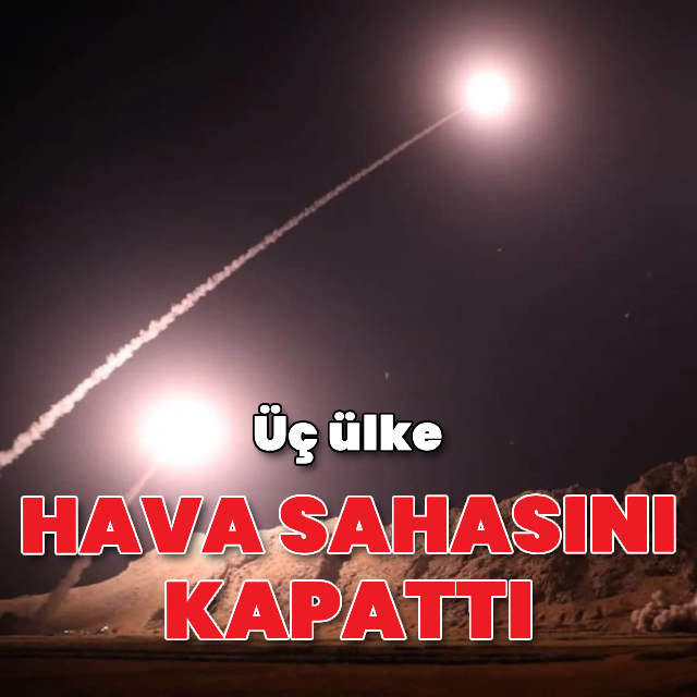 Üç ülke hava sahasını kapattı