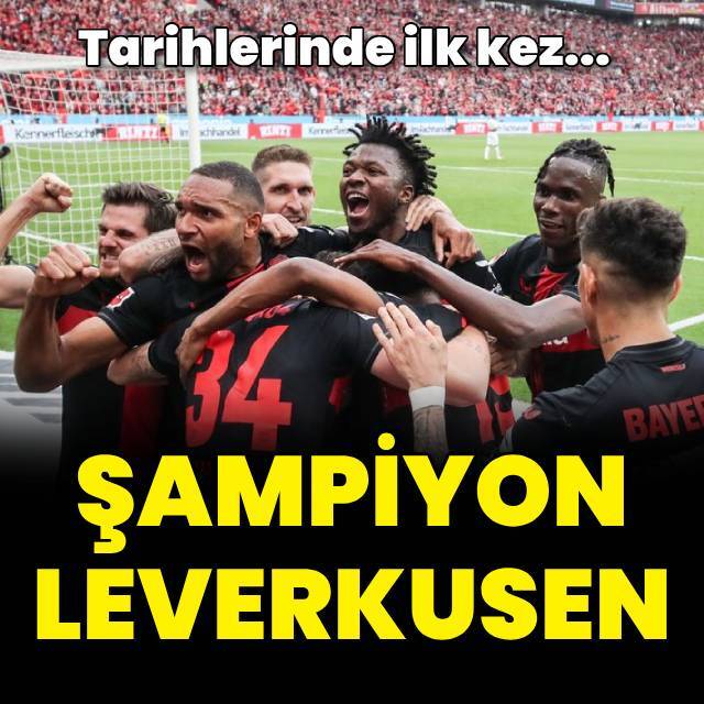 Leverkusen ilk kez şampiyon!