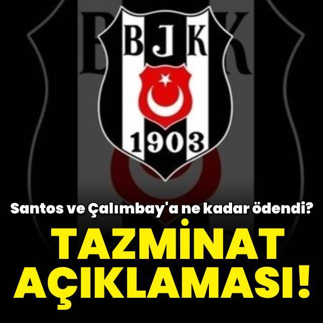 Beşiktaş'tan Santos ve Çalımbay açıklaması!