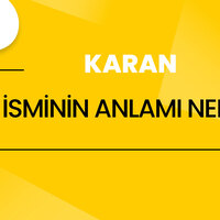Karan isminin anlamı nedir?