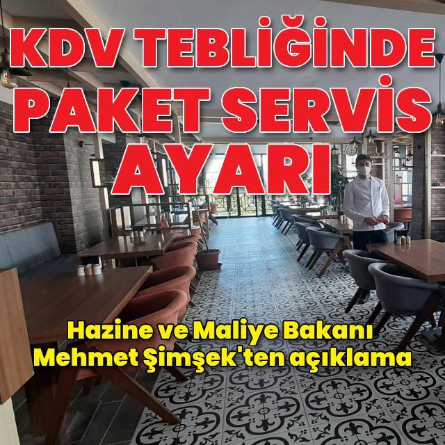 Paket servise KDV ayarı