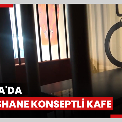 Hapishane konseptli kafede garsonlar gardiyan kıyafetiyle servis yapıyor