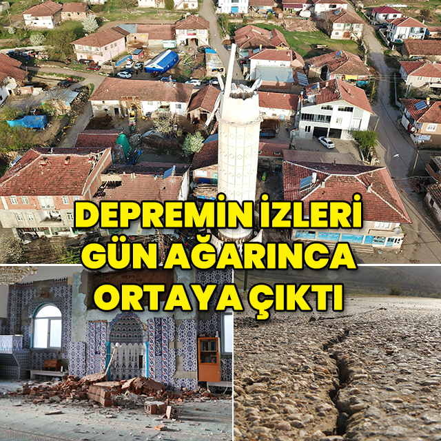 Tokat'ta depremin izleri gün ağarınca ortaya çıktı