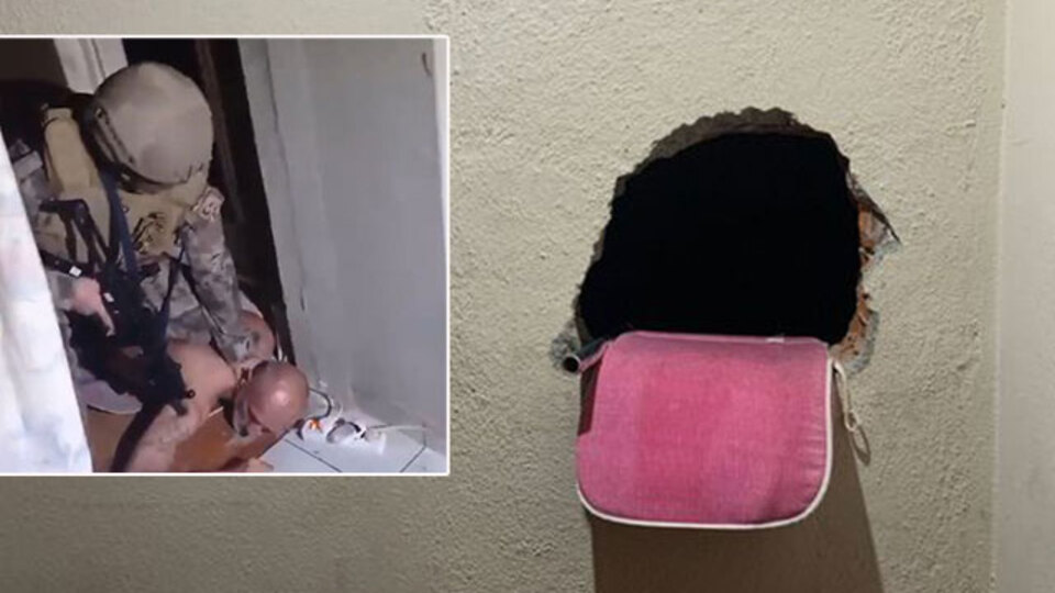 15 yıl 6 ay hapis cezası vardı! Cinayet hükümlüsü yan daireye delik açmış!