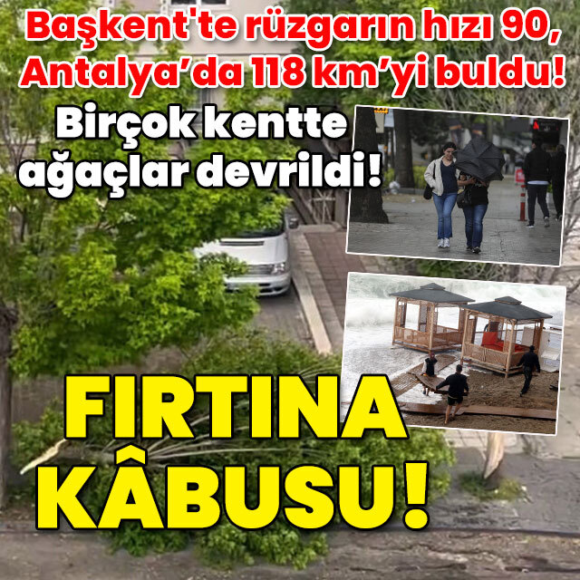 Fırtına yurdun batısını vurdu! Nisan kâbusu!